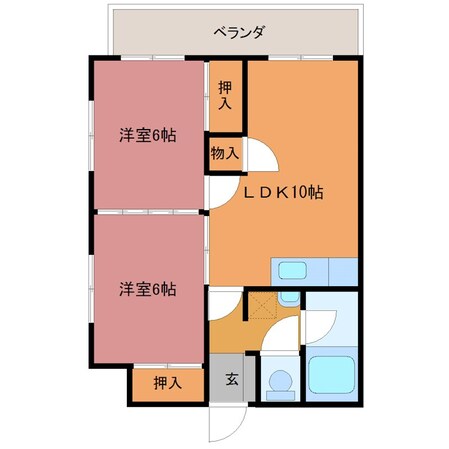 サンハイツ遠の森の物件間取画像